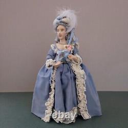 Miniature 1/12th Dollshouse lady doll Marie Antoniette In 18th Century Fashion