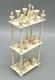 Miniature Antique Dollhouse Hand Carved Turned Etagere Shelves 23 Accessories