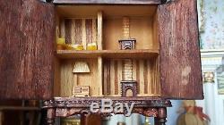 Miniature Artisan Hand Made Dollhouse for 112 Doll Amber Carved Bathroom WOW