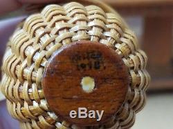 Miniature Artisan Nantucket Lightship Swing Handle Basket Signed Paul Willer 78
