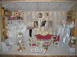 Miniature Bridal Boutique Room Scene Diorama