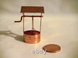 Miniature Doll House Copper Accessories Wishing Well Champagne Cart Watering Can