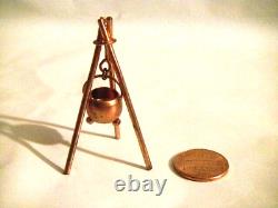 Miniature Doll House Copper Accessories Wishing Well Champagne Cart Watering Can