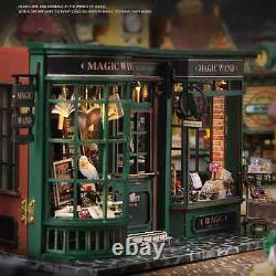 Miniature Doll House Kit with, European Vintage Magic Doll House Wooden Kit