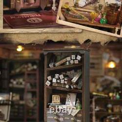 Miniature Doll House Kit with, European Vintage Magic Doll House Wooden Kit