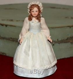 Miniature Doll Porcelain Girl Dollhouse 112 Child Artist Made Joan Durigg