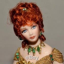 Miniature Doll Porcelain Lady Dollhouse 112 Woman Artist Connie Hansen DIAMONDS