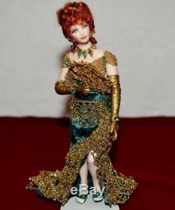 Miniature Doll Porcelain Lady Dollhouse 112 Woman Artist Connie Hansen DIAMONDS