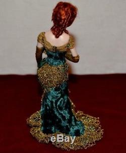 Miniature Doll Porcelain Lady Dollhouse 112 Woman Artist Connie Hansen DIAMONDS