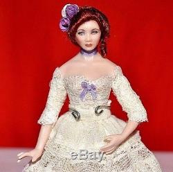 Miniature Doll Porcelain Lady Woman Dollhouse 112 with stand