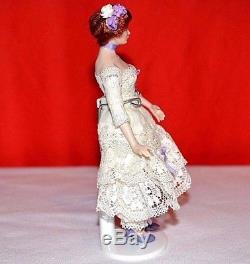 Miniature Doll Porcelain Lady Woman Dollhouse 112 with stand