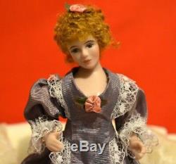 Miniature Doll Porcelain Woman Lady Dollhouse 112 Bisque Artist