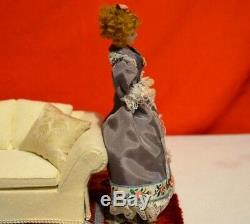 Miniature Doll Porcelain Woman Lady Dollhouse 112 Bisque Artist