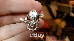 Miniature Dollhouse Artisan Obadiah Fisher Sterling Silver Tea/Coffee Stand Pot