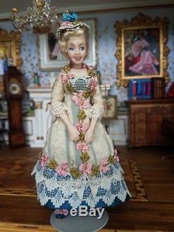 Miniature Dollhouse Artisan Porcelain Young Lady Doll 112