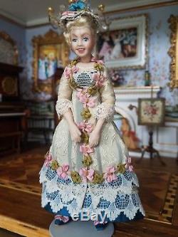 Miniature Dollhouse Artisan Porcelain Young Lady Doll 112