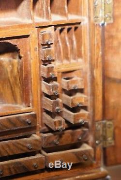 Miniature Dolls House Asprey 1890 London Burr Walnut George II Bureau Bookcase