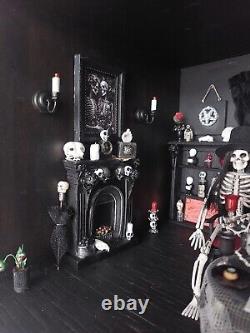 Miniature Dolls House Gothic Skeleton Wedding Roombox Diorama In 112 scale