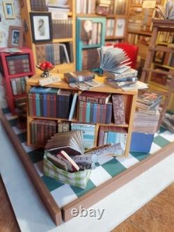Miniature Dolls House Sam's Study Library Room fully assembled and built Diorama