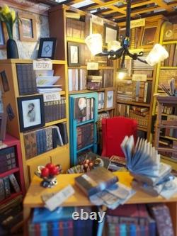 Miniature Dolls House Sam's Study Library Room fully assembled and built Diorama