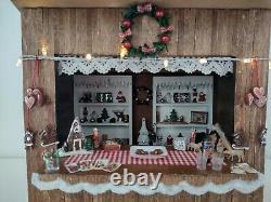 Miniature Dollshouse Christmas Market Stall in 112 scale