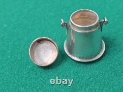 Miniature Dutch Silver Ash Pot by H Hooijkaas Dolls House Miniature Dutch Silver Ash Pot by H Hooijkaas Dolls House