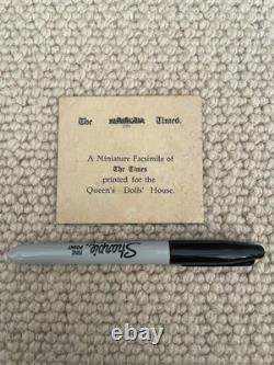 Miniature Facsimile The Times Newspaper, Her Majesty Queen's Dolls' House 1924