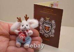 Miniature OOAK Bunny Rabbit, Artist Crochet Handmade Toy Doll House Collectible