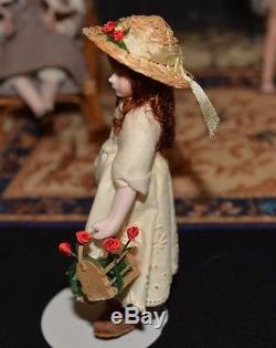 Miniature Porcelain Doll Girl 112 Dollhouse