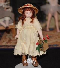 Miniature Porcelain Doll Girl 112 Dollhouse