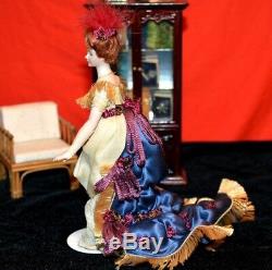 Miniature Porcelain Doll Lady Dollhouse 112 Woman withstand