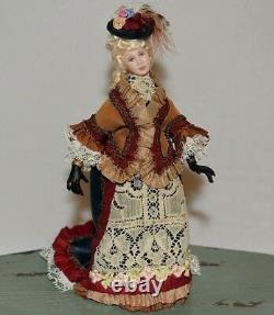 Miniature Porcelain Doll Lady Woman Dollhouse 112 Artist
