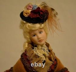 Miniature Porcelain Doll Lady Woman Dollhouse 112 Artist