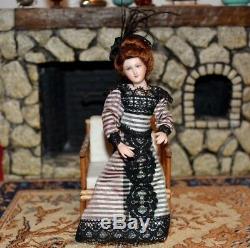 Miniature Porcelain Doll Lady Woman Dollhouse 112 Artist Pat Boldt