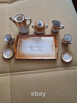 Miniature Porcelain Tea Set, 19th Century German Doll House