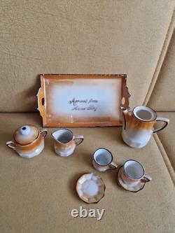 Miniature Porcelain Tea Set, 19th Century German Doll House