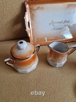 Miniature Porcelain Tea Set, 19th Century German Doll House