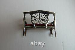 Miniature Solid Silver 925 Sofa Doll House Posh Furniture