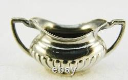 Miniature Sterling Silver Tea Set & Tray 5 Pce Dolls House Antique John Rose 1/6