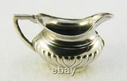 Miniature Sterling Silver Tea Set & Tray 5 Pce Dolls House Antique John Rose 1/6