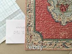 Miniature rug for dolls houses hand stitched with 55,000 stitches, 40x28 cm