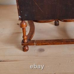 Miniature slant-front wooden writing desk for doll house secretaire desk