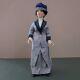 Miniatures 1/12th Dollshouse Ooak Edwardian Lady In Light Blue Outdoor Fashion