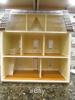 Miniatures 1/2 Half Inch Scale Blue Colonial Dollhouse with Porch Real Good Toys