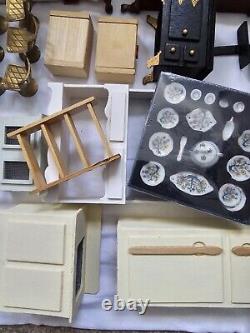 Miniatures Dolls House Accessories Furnitures Wood Brass Resin Lot Bundle