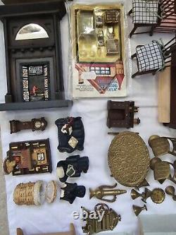 Miniatures Dolls House Accessories Furnitures Wood Brass Resin Lot Bundle