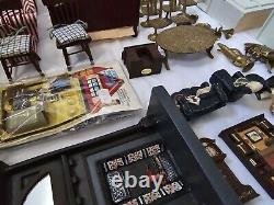 Miniatures Dolls House Accessories Furnitures Wood Brass Resin Lot Bundle