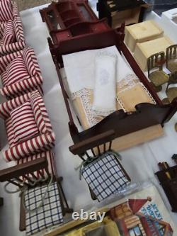 Miniatures Dolls House Accessories Furnitures Wood Brass Resin Lot Bundle