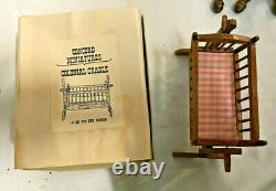 Mixed Miniature Doll House Furniture with Concord Cradle Wood Lot Dresser Armoire