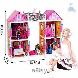 My Princess' Villa Dolls House With Furniture Frozen Anna Elsa Dolls Xmas Gift